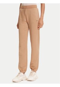 Guess Spodnie dresowe V5YB06 KBSL2 Beżowy Regular Fit. Kolor: beżowy. Materiał: syntetyk