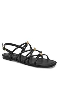 Nine West Sandały 123AL1737 Czarny. Kolor: czarny. Materiał: skóra