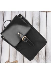 Plecak vintage PAOLO PERUZZI SI-04-BL czarny. Kolor: czarny. Materiał: materiał. Styl: vintage #1