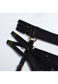 Intica - Komplet bielizny z haftem elegancki i komfortowy Nadien. Kolor: czarny. Materiał: materiał. Wzór: haft #4