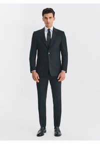 Pako Lorente - PAKO LORENTE - Wełniany czarny garnitur męski. Kolor: czarny. Materiał: wełna #1