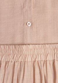 Renee - Beżowy Wiskozowy Komplet o Luźnym Kroju z Koszulą i Spodniami Sesorilia. Kolor: beżowy. Materiał: wiskoza #5