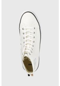 BOSS trampki Aiden męskie kolor biały. Nosek buta: okrągły. Zapięcie: sznurówki. Kolor: biały. Materiał: guma. Szerokość cholewki: normalna