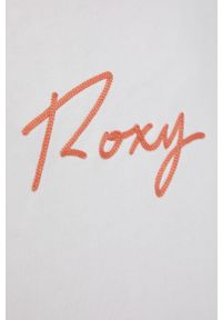 Roxy bluza damska kolor biały z aplikacją. Kolor: biały. Materiał: materiał. Wzór: aplikacja