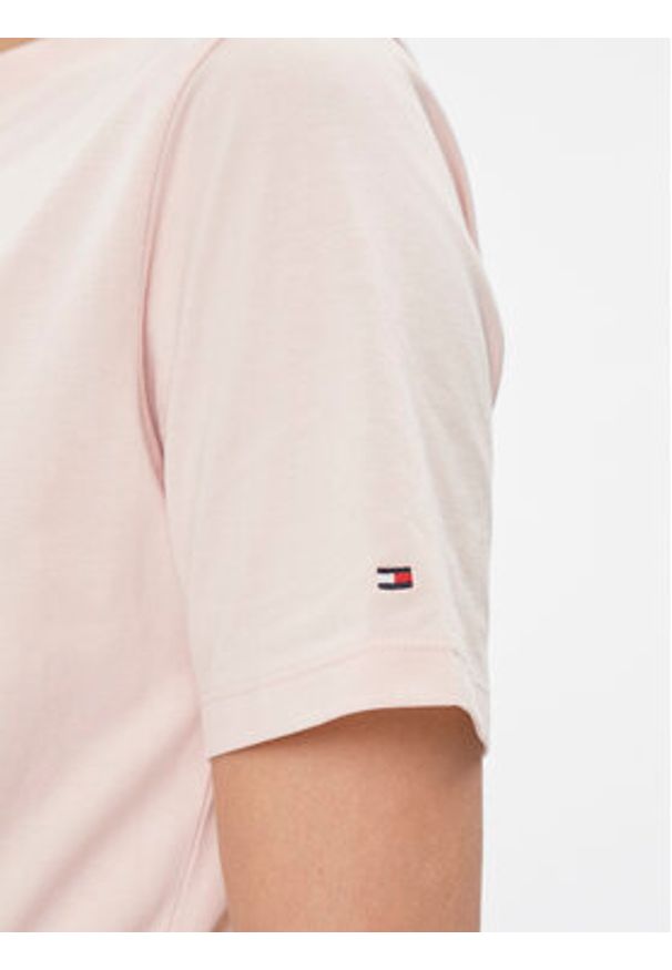 TOMMY HILFIGER - Tommy Hilfiger Sukienka codzienna 1985 WW0WW40734 Różowy Regular Fit. Okazja: na co dzień. Kolor: różowy. Materiał: bawełna. Typ sukienki: proste. Styl: casual