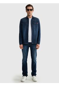 Big-Star - Koszula męska jeansowa Chuck 578. Kolor: niebieski. Materiał: jeans. Długość rękawa: długi rękaw. Długość: długie. Styl: klasyczny #1