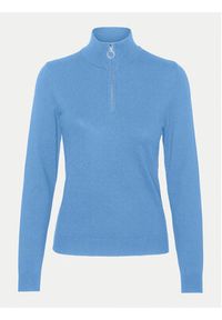 Vero Moda Sweter Happiness 10317993 Niebieski Slim Fit. Kolor: niebieski. Materiał: syntetyk