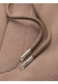 Ombre Clothing - Klasyczne spodnie dresowe unisex ze ściągaczami – brązowe V16 OU-PSBC-0100 - XL/XXL. Kolor: brązowy. Materiał: dresówka. Wzór: aplikacja. Styl: klasyczny #9