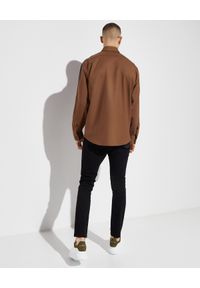 Burberry - BURBERRY - Koszula z kontrastowymi panelami. Kolor: brązowy. Materiał: bawełna. Długość rękawa: długi rękaw. Długość: długie