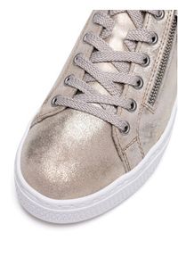 Rieker Sneakersy L59L8-62 Złoty. Kolor: złoty. Materiał: zamsz, skóra #7