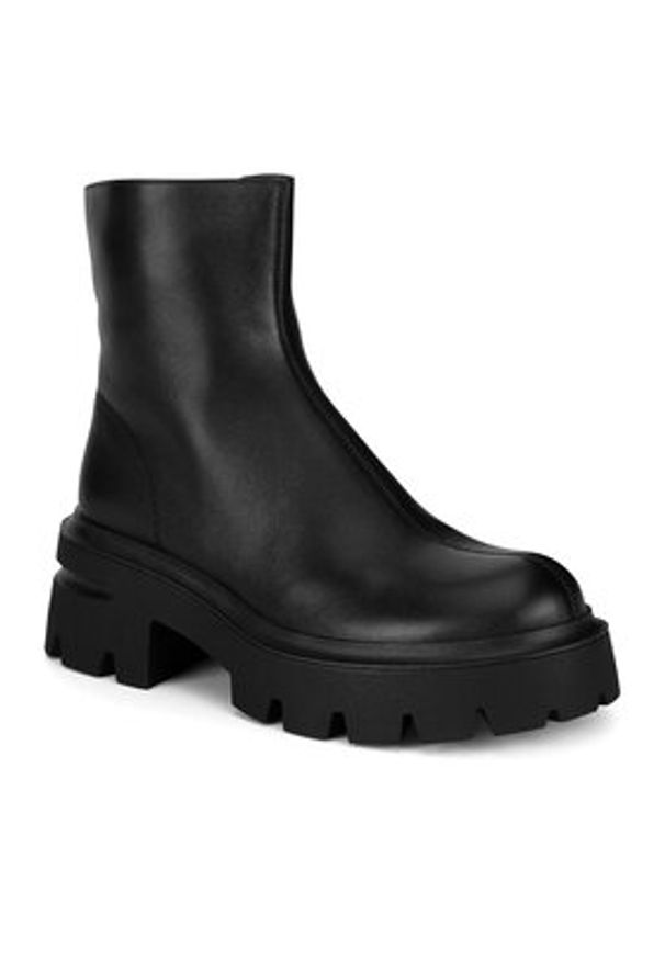 Badura Botki C-WFA3116-1Z Czarny. Kolor: czarny. Materiał: skóra