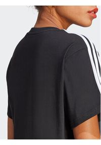 Adidas - adidas T-Shirt Essentials 3-Stripes Single Jersey Crop Top HR4913 Czarny Loose Fit. Kolor: czarny. Materiał: bawełna #6