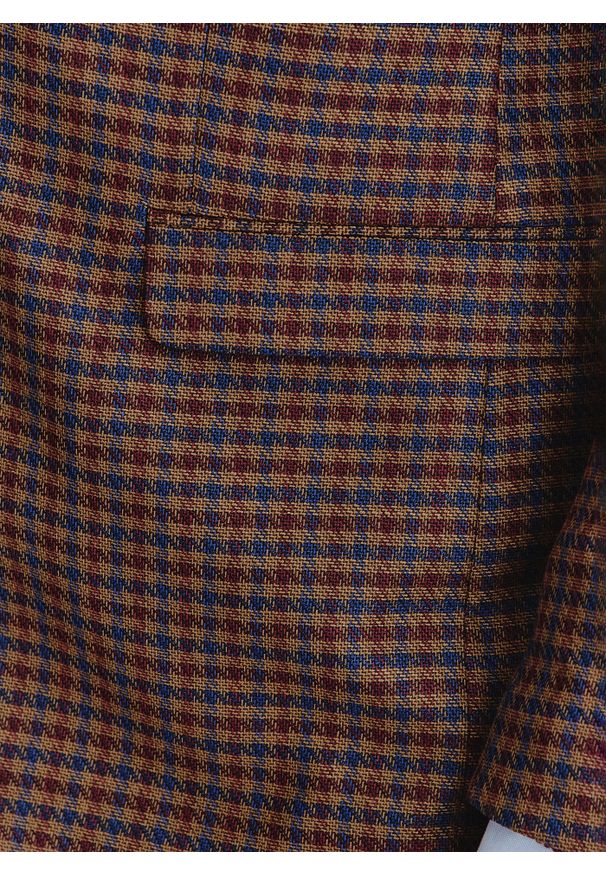 Pako Lorente - PAKO LORENTE – Brązowa marynarka w drobną kratę. Kolor: brązowy. Materiał: poliester, elastan, wiskoza. Sezon: jesień