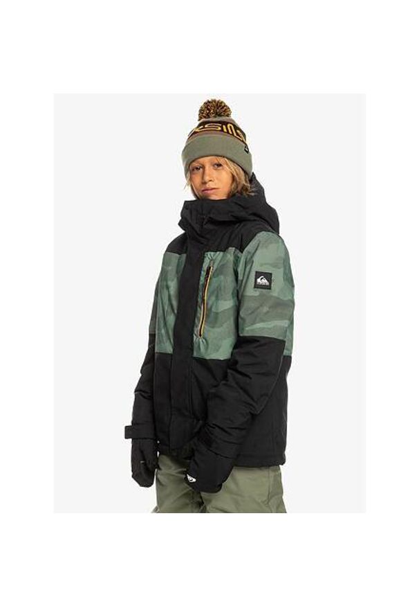 Kurtka snowboardowa dziecięca Quiksilver Mission Printed Block Youth. Kolor: wielokolorowy. Sezon: zima. Sport: snowboard
