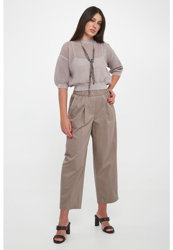 Sweter damski pleciony z cekinami PESERICO