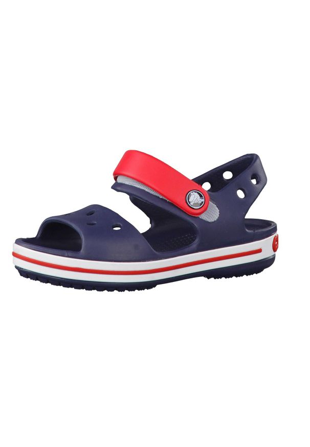 Sandały Chłopak Crocs Crocband czerwony. Okazja: na co dzień, na plażę. Kolor: czerwony, niebieski, wielokolorowy. Sezon: lato. Styl: casual, elegancki