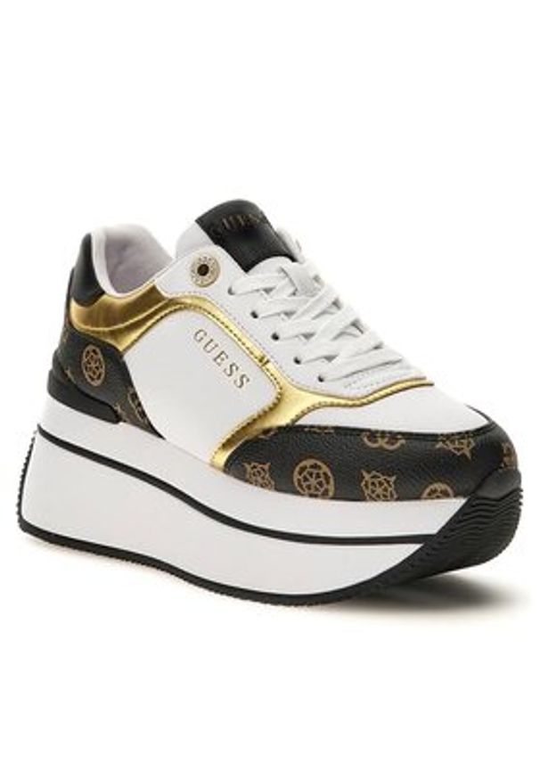 Guess Sneakersy Camrio FL7CMR FAL12 Biały. Kolor: biały. Materiał: skóra