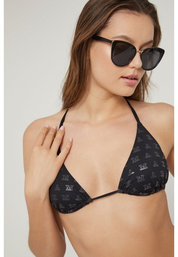Max Mara Leisure dwuczęściowy strój kąpielowy kolor czarny lekko usztywniona miseczka. Kolor: czarny