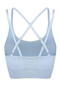 BESHAPED - Bezszwowy Stanik Sportowy Shape Up BeShaped. Kolor: niebieski. Materiał: nylon