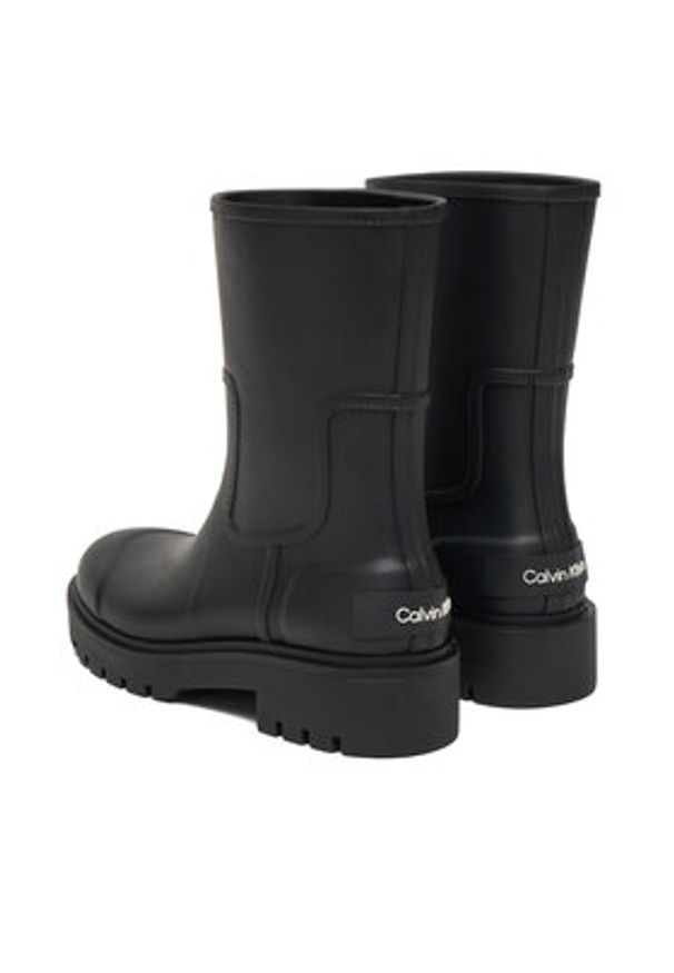 Calvin Klein Jeans Kalosze Mid Rainboot YW0YW02004 Czarny. Kolor: czarny. Materiał: guma