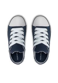 TOMMY HILFIGER - Tommy Hilfiger Trampki Low Cut Lace-Up Sneaker T3X4-32207-0890 M Granatowy. Kolor: niebieski. Materiał: materiał #3