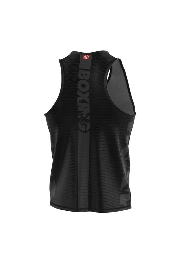 Koszulka sportowa bez rękawów męska Tank top EXTREME HOBBY BOLD BOXING. Kolor: czarny. Materiał: poliester, elastan. Długość rękawa: bez rękawów. Styl: sportowy