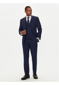 BOSS - Boss Garnitur H-Huge 50521724 Granatowy Slim Fit. Kolor: niebieski. Materiał: syntetyk