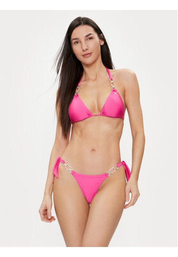 Guess Dół od bikini E4GO10 KC620 Różowy. Kolor: różowy. Materiał: syntetyk