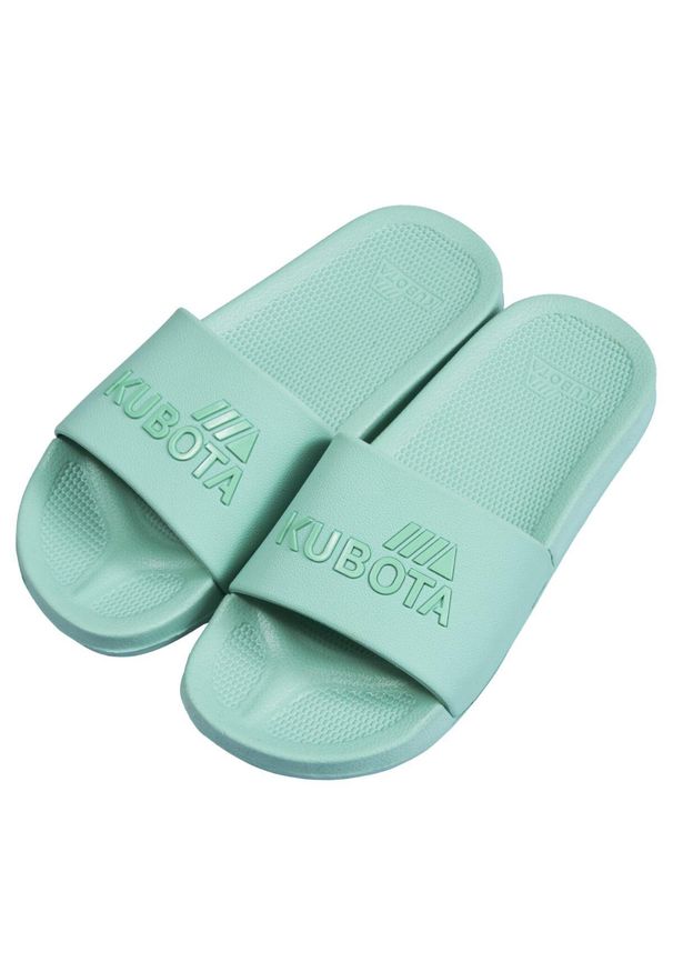 Klapki Damskie Basenowe Kubota Basic Plain Szałwiowe. Kolor: zielony. Styl: sportowy