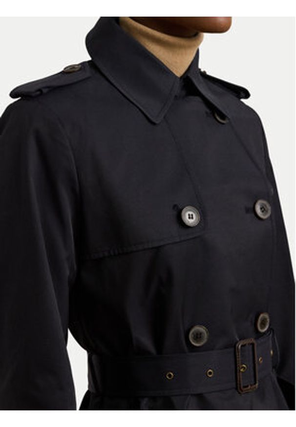 Lauren Ralph Lauren - LAUREN RALPH LAUREN Trencz 297967122003 Granatowy Regular Fit. Kolor: niebieski. Materiał: syntetyk, bawełna
