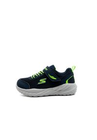 skechers - Sneakersy Skechers Nitro Sprint-Rowzer Dzieci. Okazja: na co dzień. Kolor: niebieski. Materiał: guma, tkanina. Model: Skechers Sport. Sport: bieganie