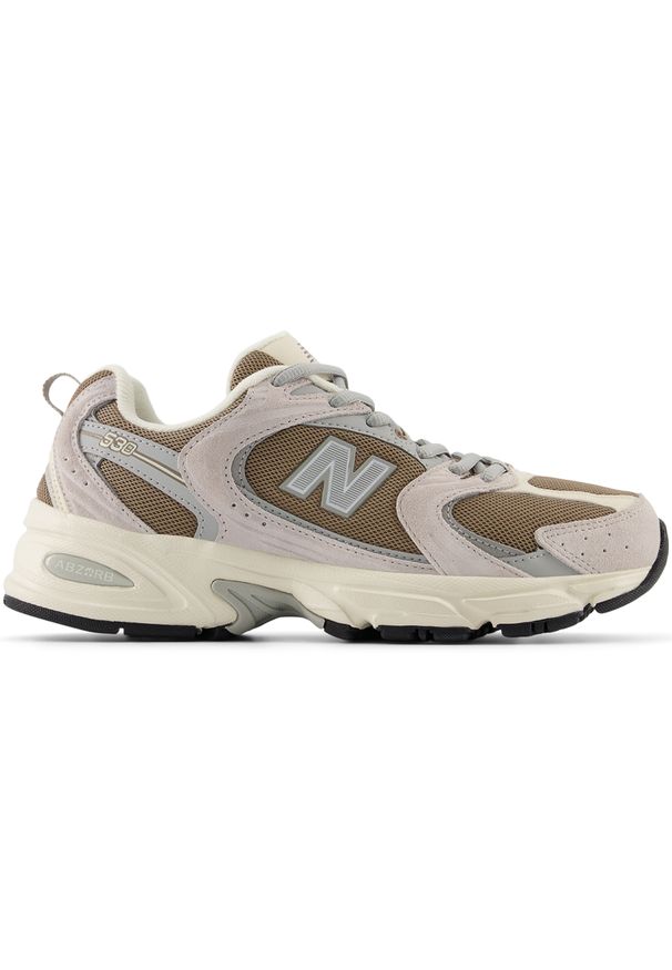 Buty unisex New Balance MR530CN – brązowe. Okazja: na co dzień. Kolor: brązowy. Materiał: zamsz, skóra, materiał, syntetyk. Szerokość cholewki: normalna. Sezon: lato