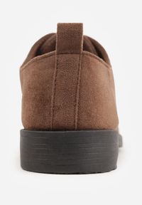 Renee - Brązowe Lakierowane Półbuty Oksfordki Sznurowane na Rzemyki Zatella. Okazja: do pracy. Zapięcie: sznurówki. Kolor: brązowy. Materiał: lakier. Styl: elegancki, klasyczny #5