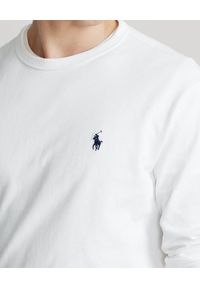 Ralph Lauren - RALPH LAUREN - Biała koszulka z długim rękawem Classic Fit. Typ kołnierza: polo. Kolor: biały. Materiał: bawełna. Długość rękawa: długi rękaw. Długość: długie. Wzór: haft #2