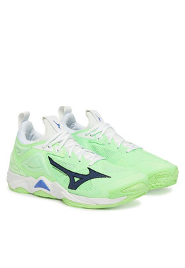 Mizuno Buty halowe Wave Momentum 3 V1GA2312 Zielony. Kolor: zielony. Materiał: materiał. Model: Mizuno Wave