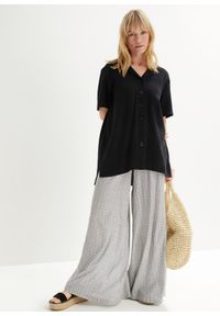 bonprix - Koszula muślinowa. Kolor: czarny. Materiał: bawełna. Długość rękawa: krótki rękaw. Długość: krótkie #3