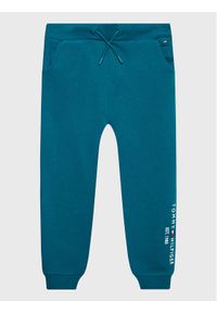 TOMMY HILFIGER - Tommy Hilfiger Spodnie dresowe Essential KG0KG06598 Zielony Slim Fit. Kolor: zielony. Materiał: bawełna #1