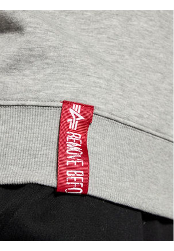 Alpha Industries Bluza Basic Sweater 178302 Szary Regular Fit. Kolor: szary. Materiał: bawełna