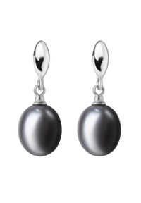 Braccatta - ALICE Nero S wiszące srebrne kolczyki naturalne perły czarne. Materiał: srebrne. Kolor: czarny, wielokolorowy, srebrny. Kamień szlachetny: perła