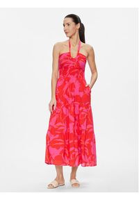 Seafolly Sukienka letnia SEAFOLLY-55162-DR Czerwony Regular Fit. Kolor: czerwony. Materiał: bawełna. Sezon: lato #6