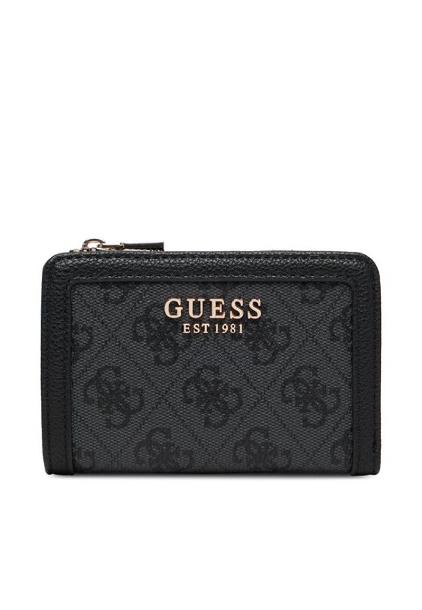 Guess Portfel Lindsey Slg SWSG97 49156 Szary ciemny. Kolor: szary. Materiał: skóra
