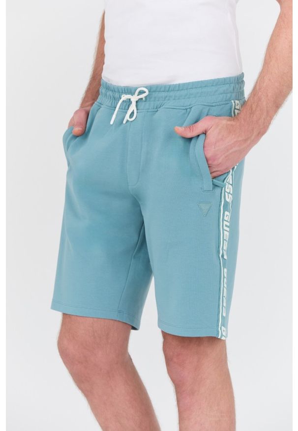 Guess - GUESS Turkusowe shorty Arlo. Kolor: niebieski