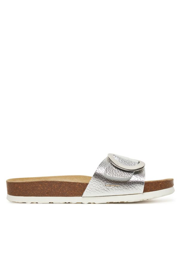 Klapki Josef Seibel. Kolor: srebrny