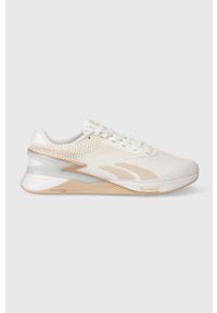 Reebok buty treningowe Nano X3 kolor biały. Kolor: biały. Materiał: poliester, materiał. Szerokość cholewki: normalna #1