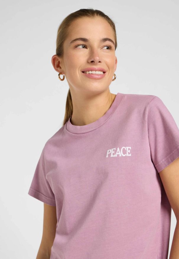 Lee - DAMSKA KOSZULKA LEE SMALL GRAPHIC TEE 1 PLUMBERRY 112371876