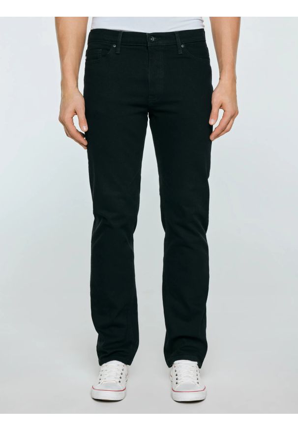 Big-Star - Jeansy męskie z prostą nogawką czarne Colt 901. Okazja: na co dzień. Stan: podwyższony. Kolor: czarny. Styl: casual, klasyczny