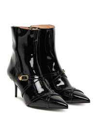 Love Moschino - LOVE MOSCHINO Botki JA21047G1NIH000 Czarny. Kolor: czarny. Materiał: skóra, lakier #4