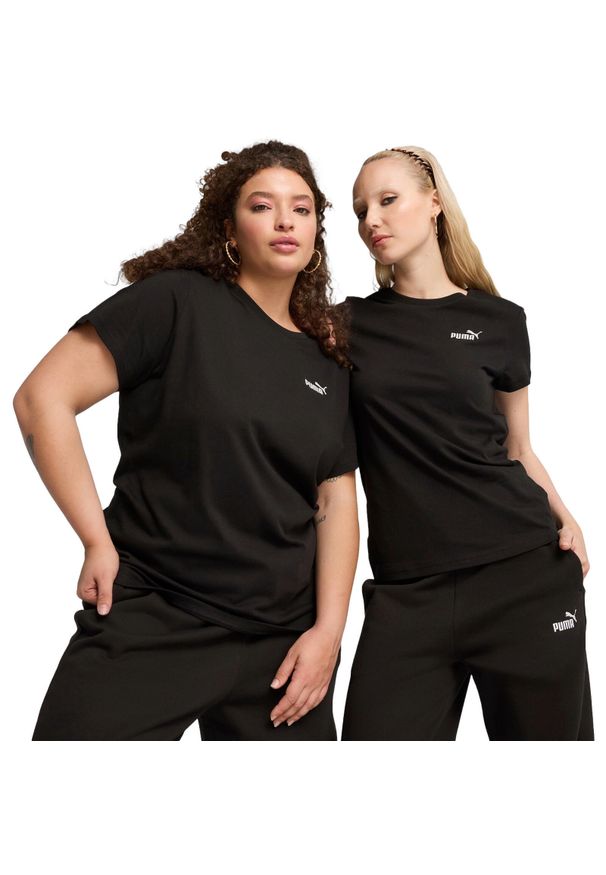 Koszulka Puma Ess Small No. 1 Logo Tee, Kobiety. Kolor: czarny. Materiał: materiał, bawełna