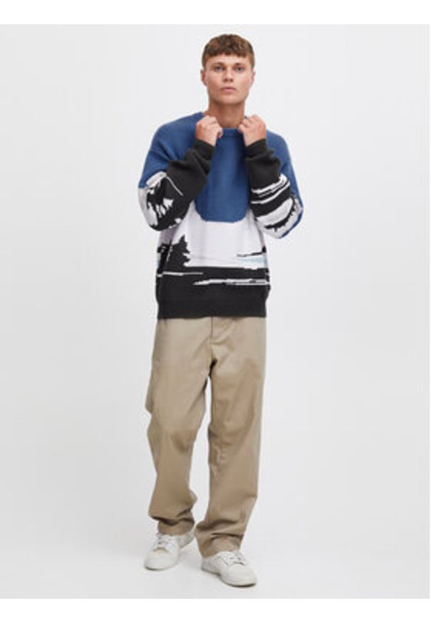 !SOLID - Solid Sweter 21108047 Niebieski Regular Fit. Kolor: niebieski. Materiał: syntetyk