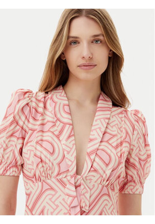 Silvian Heach Sukienka letnia Lapug GPP25364VE Różowy Regular Fit. Kolor: różowy. Materiał: wiskoza. Sezon: lato